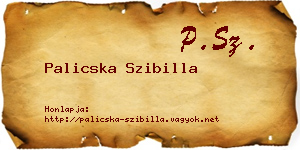 Palicska Szibilla névjegykártya